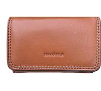 Gianni Conti Women’s Leather Trifold Purse Wallet - RFID Protected with 9 Card Slots, ID Window, Note Compartment & Zipped Coin Pocket - Made in Italy - Gift Boxed (Tan & Dark Brown)