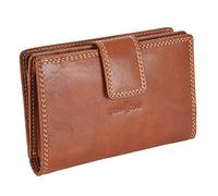Gianni Conti Women's Medium Purse Wallet - Italian Tan Leather, 16 Card Slots, 2 Note Sections & Zipped Coin Pocket - RFID Protection - Gift Boxed - 918046