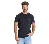 Gianni Kavanagh Men's Black Chromatic Elastic Tee T-Shirt, S