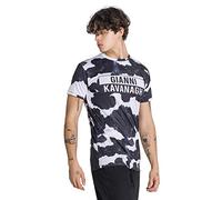 Gianni Kavanagh Men's Black Jenga Print Tee T-Shirt, XS