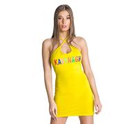 Gianni Kavanagh Women's Yellow Neverland Dress Casual, L