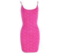 Gianni Versace Preloved Mini La Greca Medusa Knitted Dress In Pink Viscose Pink S