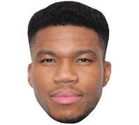 Giannis Antetokounmpo (Beard) Celebrity Mask, Flat Card Face, Fancy Dress Mask