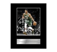 Giannis Antetokounmpo Pre Printed Signature Signed Mounted Photo Display #22 Printed Autograph Picture