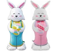 Giant 3D Standing Bunny Balloon Self-Supporting Festive Cheer, Standing Easter Bunny Balloon, 3D Standing Easter Foil Balloons for Easter Birthday Party Decorations Home Spring Decor (2 pcs)