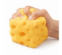 Giant 4.7'' Cheese Squishy, Jumbo Cheese Block Squishy, Slow Rising Cheese Squeeze for Stress Relief, Cute Sensory Fidget for Adults, Soft Rebounding Party Favor (4.7in/12cm)