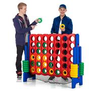 Giant 4 to Score Game Set Jumbo Connect 4 Game Set w/ 42 Chess Pieces 4-in-a-Row