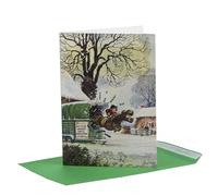 Giant A4 Pony Christmas Card. Festive Horse Riding Greeting Card. Heavyweight, Eco-Friendly with Green Envelope. Saddle up for a Season of Joy and Peace