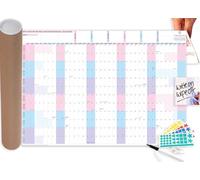 Giant Academic Wall Calendar 2026/2027 - Rainbow Design - Wall Planner 2026 UK Featuring Spacious Planning Boxes- Ideal Year Planner 2026 for Office, School, University & Home(Extra Large 119 x 93cm)