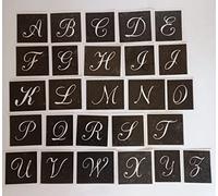 Giant Alphabet capital letter stencils for etching glass A-Z - 26 letters - one of each
