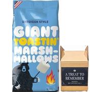 Giant American Style Pink and White Toastin’ Marshmallows | 800g Bag of Supersized Marshmallow Sweets | Ideal for Roasting, Hot Chocolate, S’mores, Baking & Snacking | Perfect for Parties