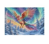 Giant Aurora Bird Over Snow Forest 300 Piece Jigsaw Puzzle for Adults Jigsaw Home Studio Decor Stress Relief Challenge Perfect Holiday Present Relaxation Tool 300 PCS