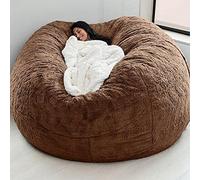 Giant Bean Bag Chair, 5ft/6ft/7ft Adult Beanbag Chair Cover, made of Comfy Fur for an Oversized, Fluffy Lazy Sofa in your Bedroom or Living Room - No Filler Included!
