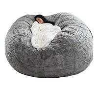 Giant Bean Bag Chair, 5ft/6ft/7ft Adult Beanbag Chair Cover, made of Comfy Fur for an Oversized, Fluffy Lazy Sofa in your Bedroom or Living Room - No Filler Included!