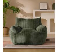 Giant Bean Bag Chair for Adults, Plush Bean Bag Chair with armrests, Extra Large Comfortable Plush Boneless Bean Bag Sofa, Lazy Sofa Chair, Suitable for Bedroom, Living Room and Dormitory Green