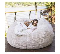 Giant Bean Bag Chair No Filler Faux Fur Lazy Sofa Cover Large Lounger Washable Jumbo BeanBag Giant Memory Foam Furniture