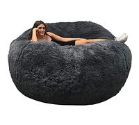 Giant Bean Bag Chair No Filler Faux Fur Lazy Sofa Cover Large Lounger Washable Jumbo BeanBag Giant Memory Foam Furniture