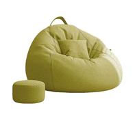 Giant Bean Bag Pouf with Pocket, Comfortable Accent Chair for Living Room, Bedroom & Office, Filled Soft Pouf Poire for Ultimate Relaxation & Style
