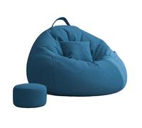 Giant Bean Bag Pouf with Pocket, Comfortable Accent Chair for Living Room, Bedroom & Office, Filled Soft Foam, Stylish Indoor Seating, Cozy Lounge Furniture