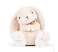 Giant bean Microwave Heating Pad, 10.4'' Bunny Heating Pad Stuffed Animal with Heatable & Freezable Clay Beads, Easter Plush Toy Gift for Boys & Girls (Cream White)