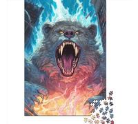Giant Bear Attack Puzzle Jigsaws 1000 Pieces for Adults Paper Adult Jigsaw Puzzle Puzzle for Adults And Teenager 1000pcs (38x26cm)