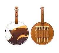 Giant Bear Brown Golf tee Storage Bag - Easy to Carry Around and More efficient in Playing Golf