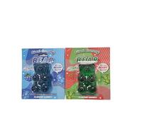 Giant Bear Flavoured Gummy Jelly Candy, Soft & Chewy Treats, Pack of 2 or 4, Cola, Raspberry, Tropical, Watermelon Flavours (Pack of 2 Gummy, Watermelon & Raspberry)