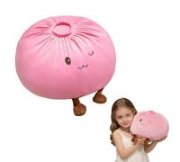 Giant Big Dumpling Squishies,Jumbo Squeeze Dumplings, Giant Glitter Dumpling Pillow,Squeeze Dough Ball Stress Relief Pillows,Super Soft Mega Rainbow Dumplings Stress Pillow for Anxiety Relief