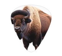 Giant bison Printed pick set - 12 pieces, thin, medium and thick guitar picks, suitable for guitar, bass, electric guitar and ukulele