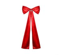 Giant Black Bow for Halloween and Christmas Decor - Oversized Canvas Tree and Wall Hanging Ornament, Large Outdoor Holiday Decoration for Front Door,(Red40*110)