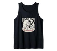 Giant Black Cat Fixing Primus Not Misbehaving 1930s Cartoon Tank Top