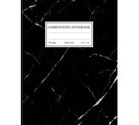 Giant Black Marble Composition Notebook 500 Pages: Extra Thick College Ruled Lined Notebook | 8.5 x 11 Large Format | Durable Marble Cover for School, Work & Journaling