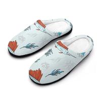 Giant Bluefin Tuna Fishes Breathable Slippers Women Slip On Winter Warm House Slippers Shoes Bedroom 7-8（39-40