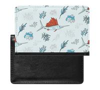 Giant Bluefin Tuna Fishes Slim Passport Holder Credit Card Cover Travel Essentials Wallet