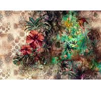 Giant Botanical Floral decor Wallpaper - Indian Design Mural for Living Room