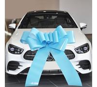 Giant Bow for Car,Big Sky Blue Car Bow 30inch Large Giant Bow for Gifts,Large Gift Wrapping Bow for Large Gift Decoration for Christmas,New House,Car,Party,Festival. (Sky Blue)
