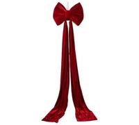 Giant Bow For Christmas Tree - Pre Tied Large Ornament, Fabric Decorative Ribbon, Festive Display Accessory, Elegant Holiday Decoration | Big Tree Bow for Outdoor Door Fence Staircase Backdrop Home Ev