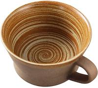 Giant Breakfast Mugs,Salad Bowl,Ceramic Soup Cup,Unique Soup Mug Container Coffee Tea Soup Bowls,Vintage Coupe Soup Bowl with Handle,Small Ceramic Cream Soup Bowls,400ml 15x12.5x6.5cm-White (Size : Wh