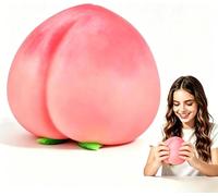 Giant Butter Squishy 2026 New 14oz TPR Butter and Cheese Squishy Soft Squeeze Stress Balls for Stress Relief Anxiety Sensory Gifts for Adults Anxiety Relief Party Favors (Giant Peach)