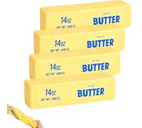 Giant Butter Squishy 2026 New 14oz TPR Butter and Cheese Squishy Soft Squeeze Stress Balls for Stress Relief Anxiety Sensory Gifts for Adults Anxiety Relief Party Favors (4pcs)