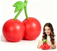 Giant Butter Squishy 2026 New 14oz TPR Butter and Cheese Squishy Soft Squeeze Stress Balls for Stress Relief Anxiety Sensory Gifts for Adults Anxiety Relief Party Favors (Giant Cherry)