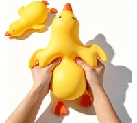 Giant Butter Squishy 2026 New 14oz TPR Butter and Cheese Squishy Soft Squeeze Stress Balls for Stress Relief Anxiety Sensory Gifts for Adults Anxiety Relief Party Favors (Giant Duck)