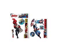 Giant Captain America and Thor Marvel stickers - Marvel - Avengers - Red and blue - Child - 50 x 70 cm