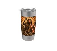 Giant Capybara Laser Eyes Vintage Kaiju Chill Meme Stainless Steel Insulated Tumbler
