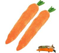 Giant Carrot Dog Toy, The Mellow Dog Calming Carrot, Calming Giant Stuffed Carrots Pet Toy, Sturdy Plush Multi-squeaks, for Small, Medium, Large Dogs, (2pcs)