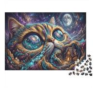 Giant Cat Jigsaw Puzzle for Game 1000 Pieces Stream Cabin Beginners Puzzle Starters Anxiety Relief Secret Santa Gift 52x38cm/1000pcs