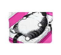 Giant Cat Leather Laptop Sleeve 13 Inch-Pu Leather Protective Case For Macbook, Slim Computer Bag For Daily Travel