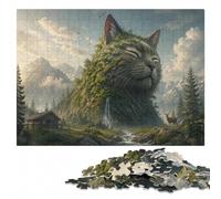 Giant Cat Mountain in Forest Detailed Jigsaw Puzzle for Adults, 500 Pieces | Adult Jigsaw Puzzle - hands-on indoor leisure alone or together.