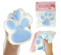 Giant Cat Paw Squishy, 1 Piece Big Cat Paw Squishy Toy, Cute Squeeze Animals Fidget Toy, Kawaii Stress Squeeze Paw, for Children and Adults Birthday Party Gifts (Blue and White XL)