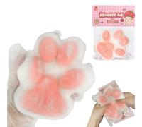 Giant Cat Paw Squishy, 1 Piece Big Cat Paw Squishy Toy, Cute Squeeze Animals Fidget Toy, Kawaii Stress Squeeze Paw, for Children and Adults Birthday Party Gifts (Pink White XL)